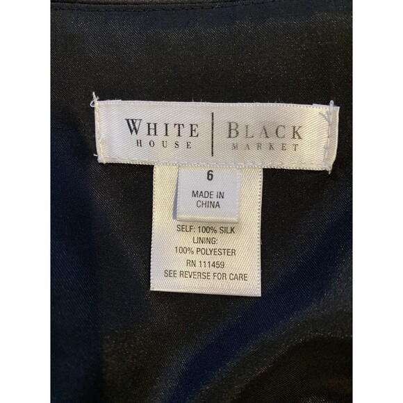 White House Black‎ Market Size 6 Strapless Chiffon Ruffled Bottom Black Dress - Picture 16 of 16